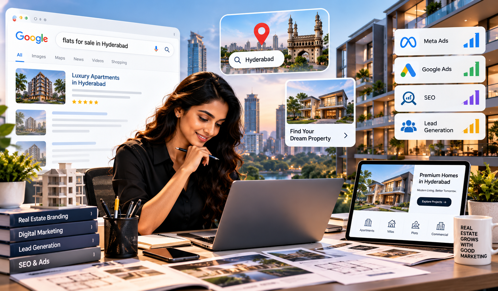 Real Estate Marketing in Hyderabad: Buyers Search Online Long Before They Visit the Site